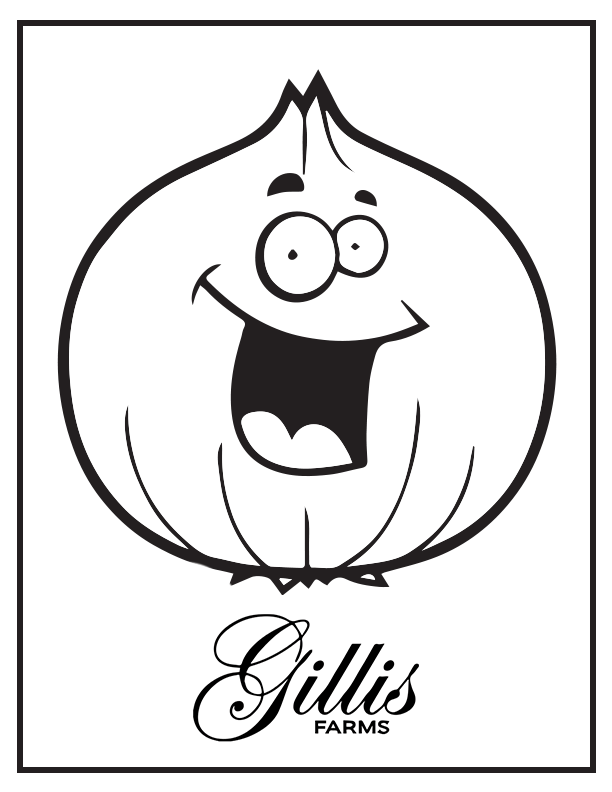 Onion Coloring Book Page | Gillis Farms